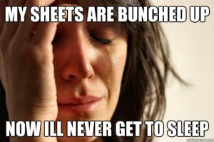 bunched sheets